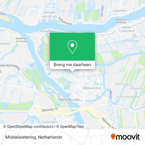 Middelwetering kaart