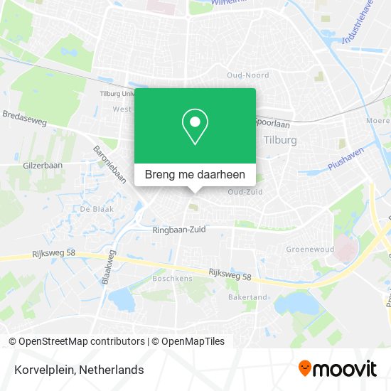 Korvelplein kaart