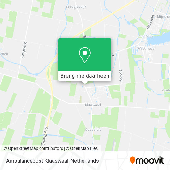 Ambulancepost Klaaswaal kaart