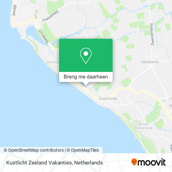 Kustlicht Zeeland Vakanties kaart