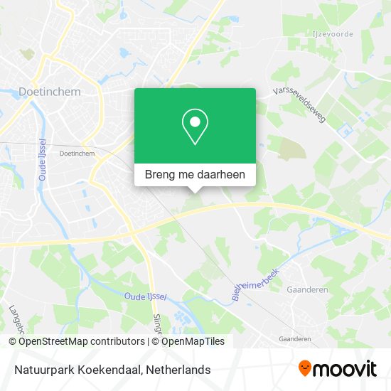 Natuurpark Koekendaal kaart