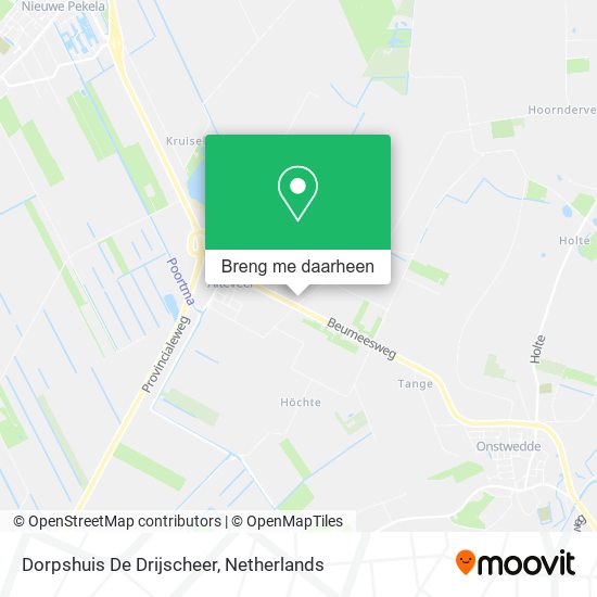 Dorpshuis De Drijscheer kaart