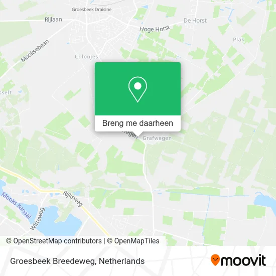 Groesbeek Breedeweg kaart