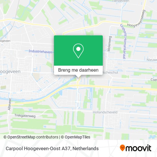 Carpool Hoogeveen-Oost A37 kaart