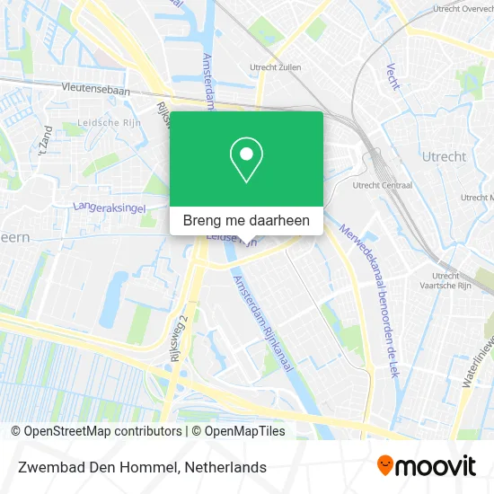 Zwembad Den Hommel kaart