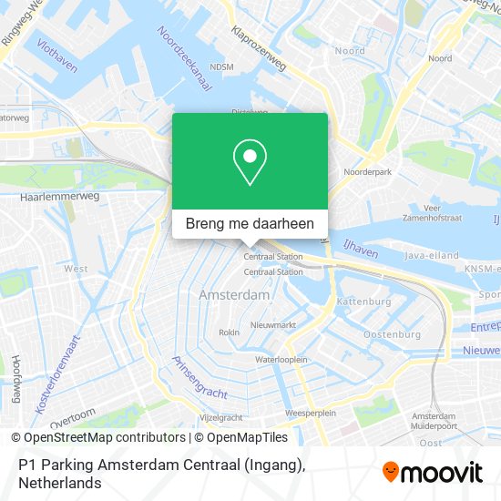 P1 Parking Amsterdam Centraal (Ingang) kaart