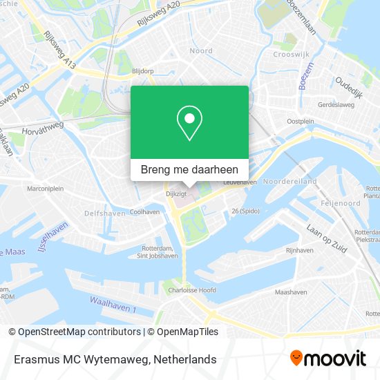 Erasmus MC Wytemaweg kaart