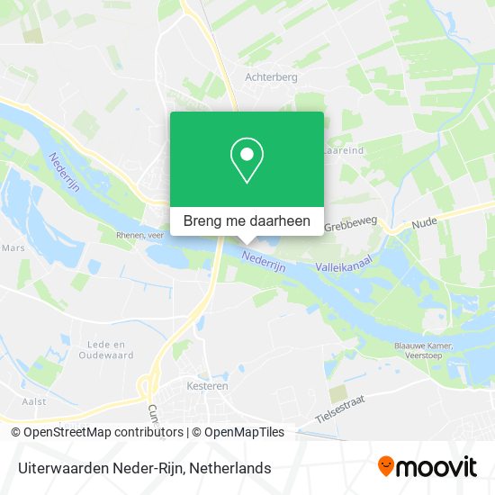 Uiterwaarden Neder-Rijn kaart