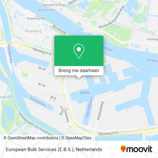 European Bulk Services (E.B.S.) kaart