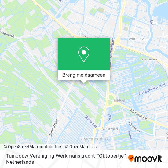 Tuinbouw Vereniging Werkmanskracht ""Oktobertje"" kaart