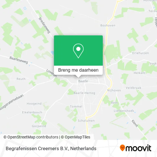 Begrafenissen Creemers B.V. kaart