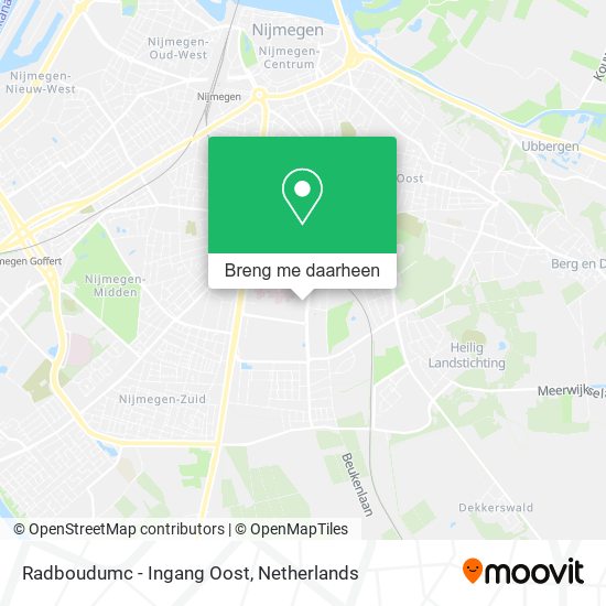 Radboudumc - Ingang Oost kaart