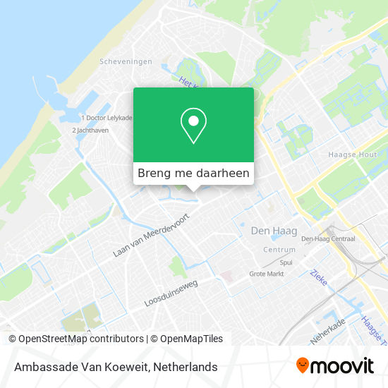 Ambassade Van Koeweit kaart