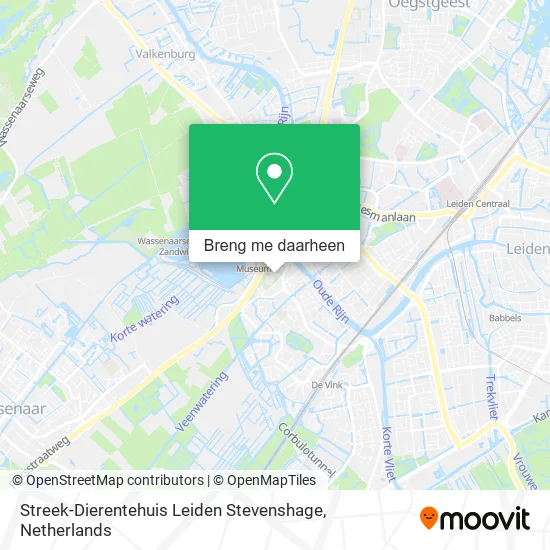 Streek-Dierentehuis Leiden Stevenshage kaart