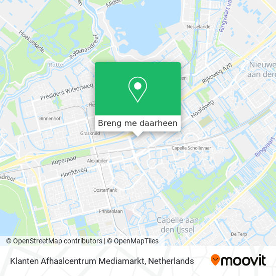 Klanten Afhaalcentrum Mediamarkt kaart