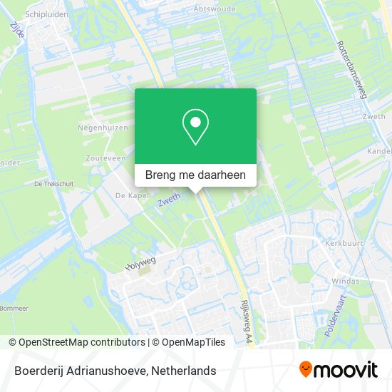 Boerderij Adrianushoeve kaart