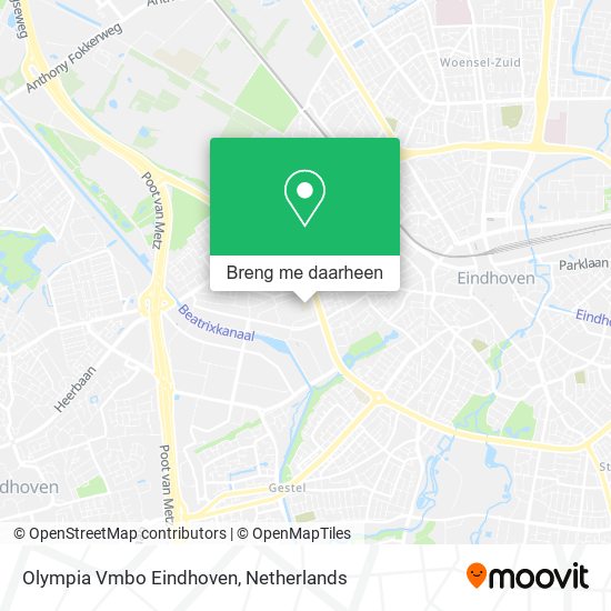 Olympia Vmbo Eindhoven kaart