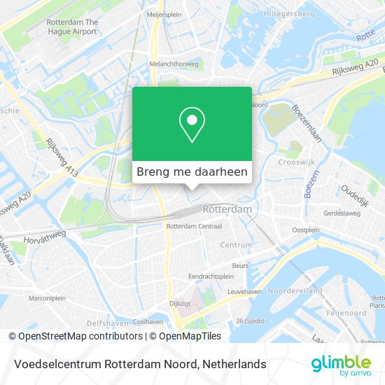 Voedselcentrum Rotterdam Noord kaart