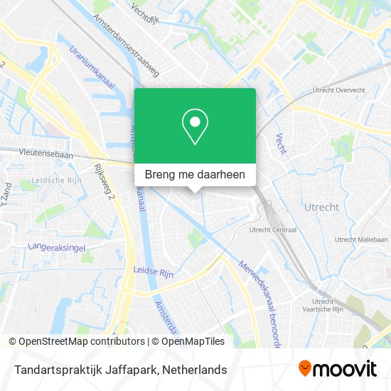 Tandartspraktijk Jaffapark kaart