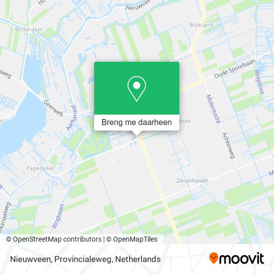 Nieuwveen, Provincialeweg kaart