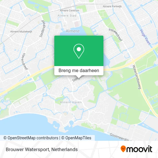 Brouwer Watersport kaart