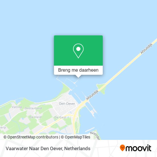 Vaarwater Naar Den Oever kaart