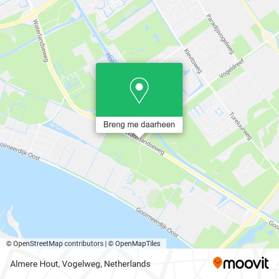 Almere Hout, Vogelweg kaart