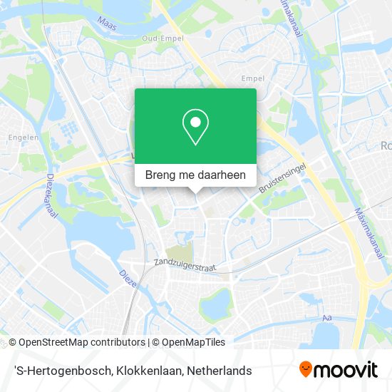 'S-Hertogenbosch, Klokkenlaan kaart