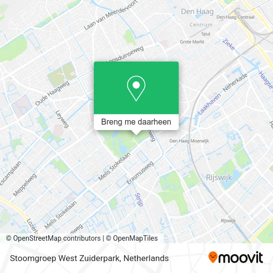 Stoomgroep West Zuiderpark kaart
