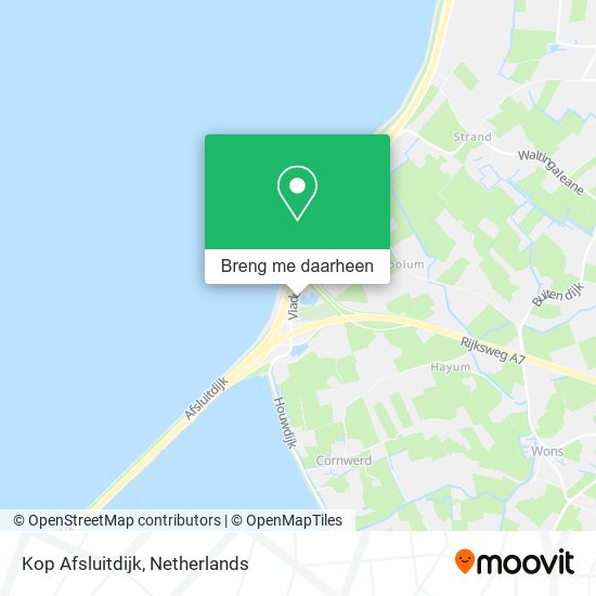 Kop Afsluitdijk kaart