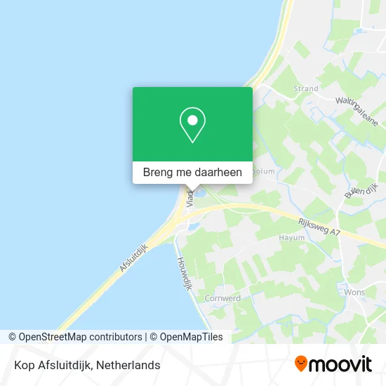 Kop Afsluitdijk kaart