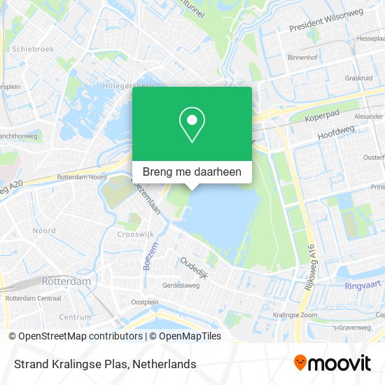 Strand Kralingse Plas kaart