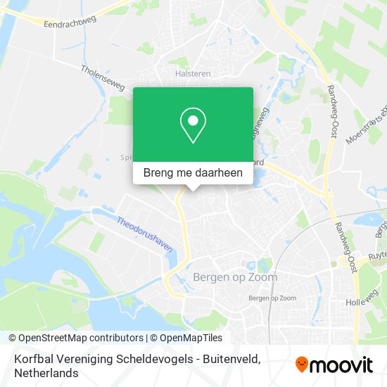 Korfbal Vereniging Scheldevogels - Buitenveld kaart