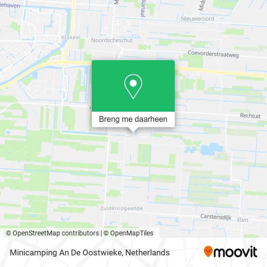 Minicamping An De Oostwieke kaart