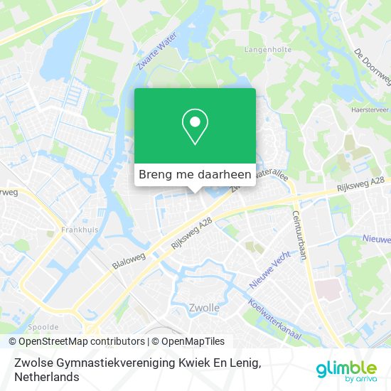 Zwolse Gymnastiekvereniging Kwiek En Lenig kaart