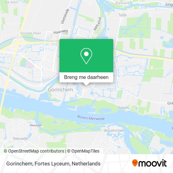 Gorinchem, Fortes Lyceum kaart