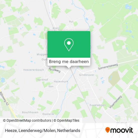 Heeze, Leenderweg/Molen kaart