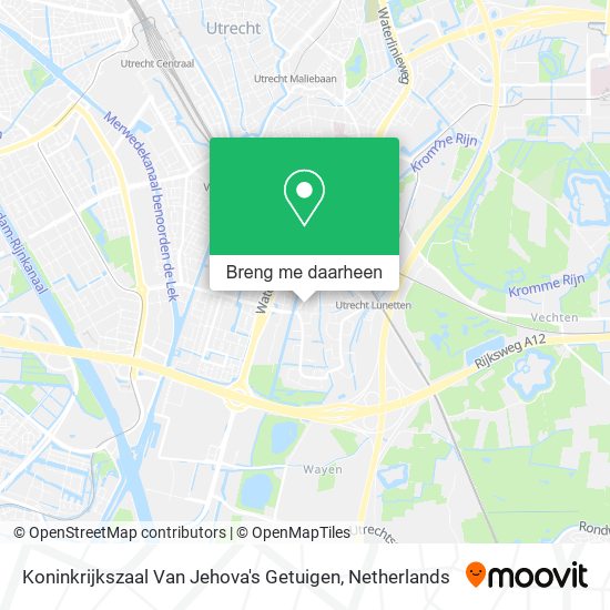 Koninkrijkszaal Van Jehova's Getuigen kaart