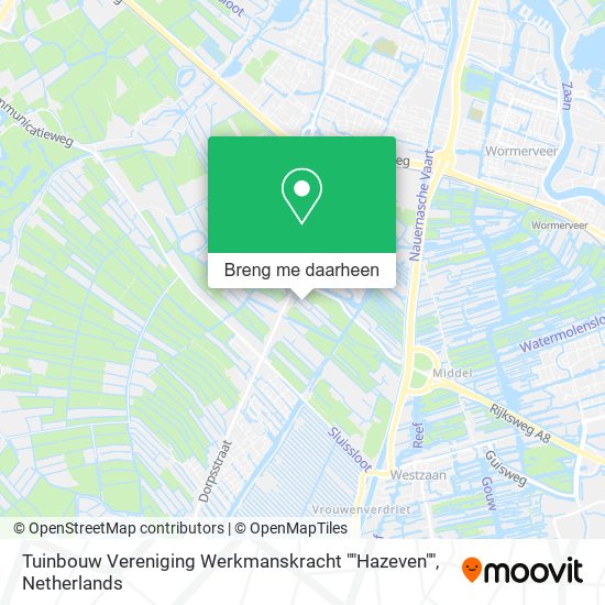 Tuinbouw Vereniging Werkmanskracht ""Hazeven"" kaart