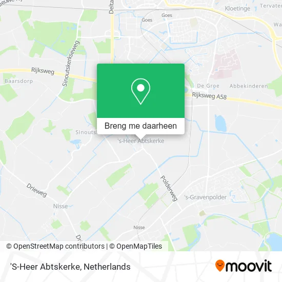 'S-Heer Abtskerke kaart