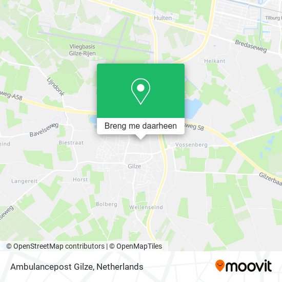 Ambulancepost Gilze kaart