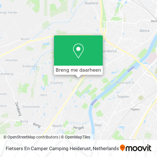 Fietsers En Camper Camping Heiderust kaart