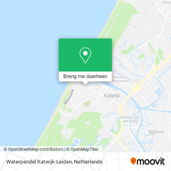 Waterpendel Katwijk-Leiden kaart