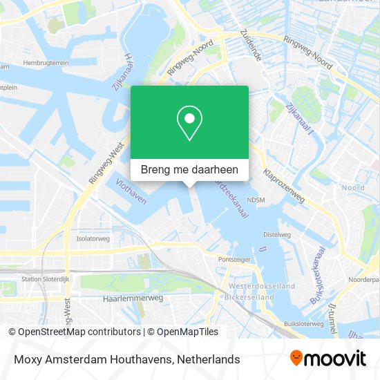 Moxy Amsterdam Houthavens kaart