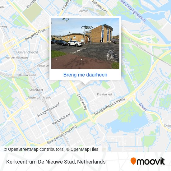 Kerkcentrum De Nieuwe Stad kaart