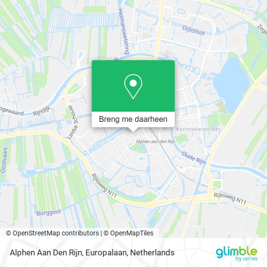 Alphen Aan Den Rijn, Europalaan kaart