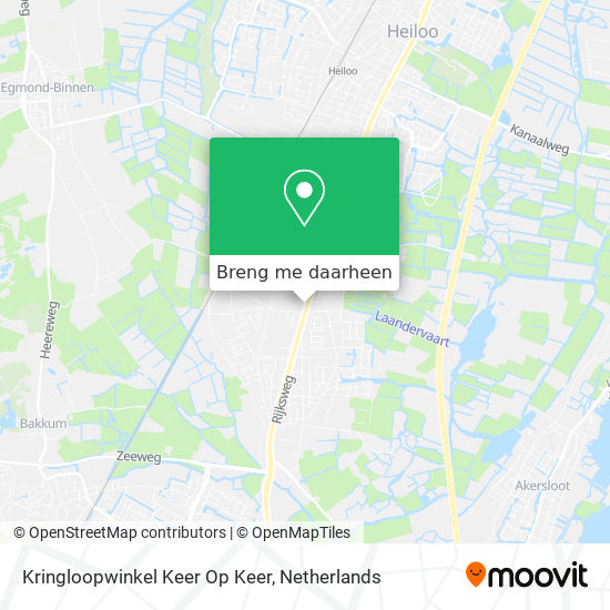 Kringloopwinkel Keer Op Keer kaart