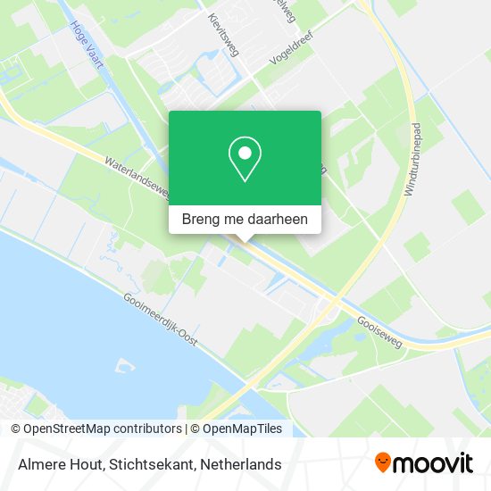 Almere Hout, Stichtsekant kaart