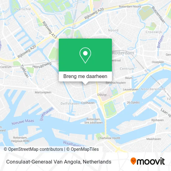 Consulaat-Generaal Van Angola kaart