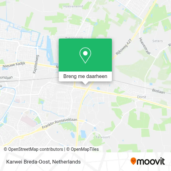 Karwei Breda-Oost kaart